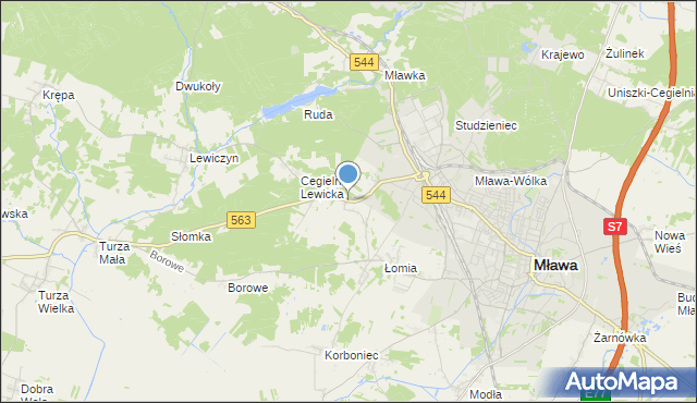 mapa Parcele Łomskie, Parcele Łomskie na mapie Targeo